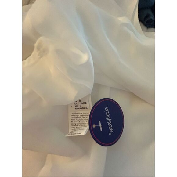 NEW Deep V Neck Adjustable Spaghetti Strap Cami Tank Top Chiffon M - Picture 7 of 8